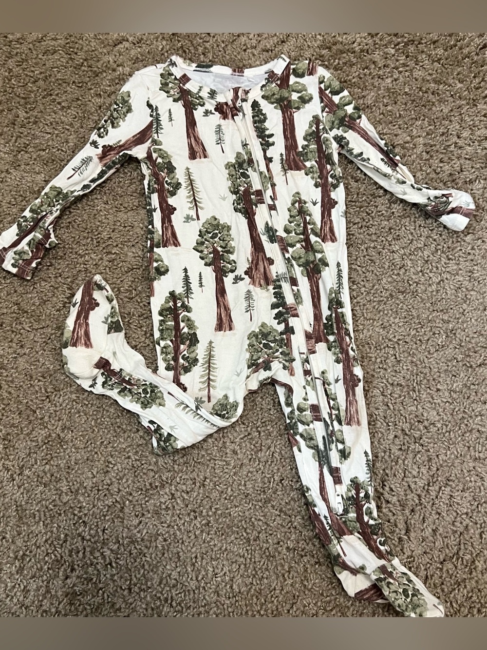 Angel Dear Zipper Footie Baby Pajamas 6-9 mos